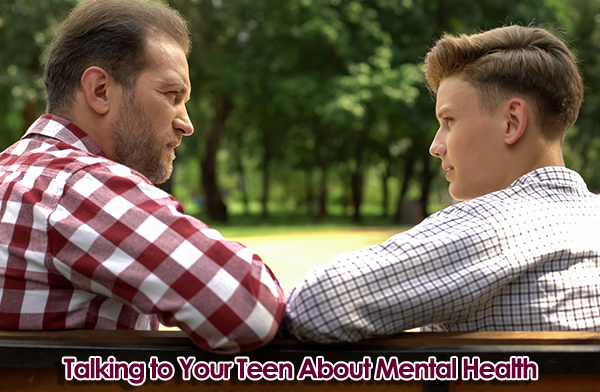 Five Tips to Starting Mental Health Conversations with Your Teen. Father and son in deep discussion.